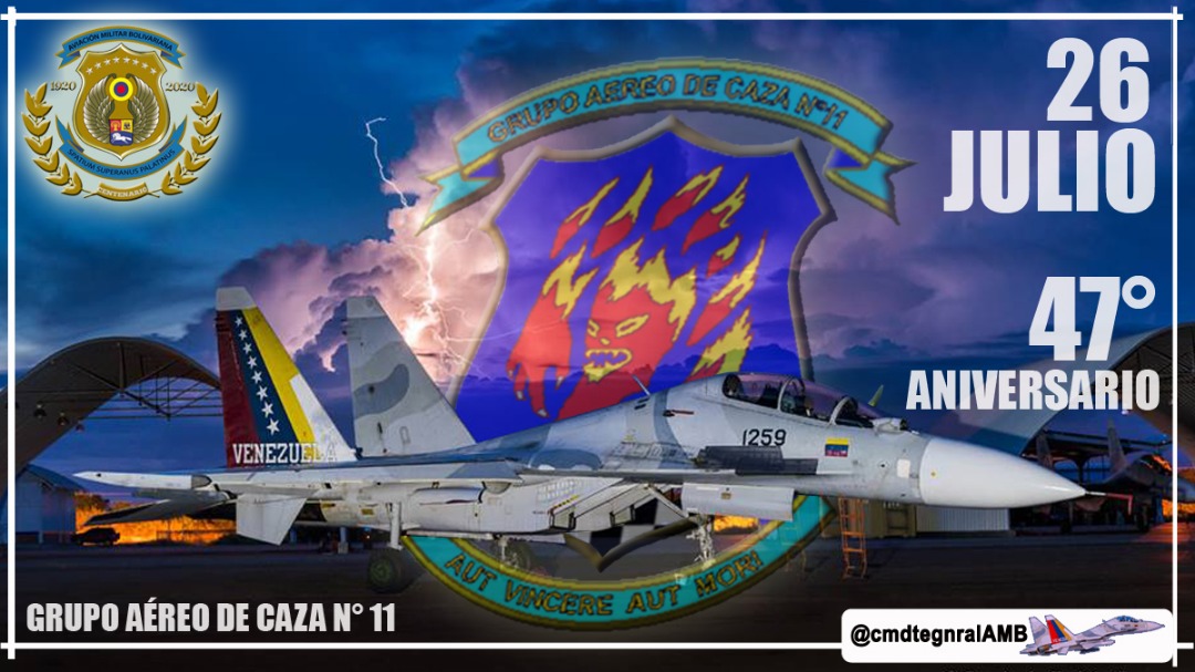 JSilvaAponte's tweet photo. Con gran satisfacción @grupo11amb quiero manifestarles que se han hecho dignos depositarios del poder y la fuerza; enaltecida por la lealtad y disciplina de quienes defenderán por siempre nuestro Espacio Aéreo Soberano ¡Felicitaciones por su 47° Aniversario!
¡VENCER O MORIR ! 🇻🇪 https://t.co/HSk2oVcAxV
