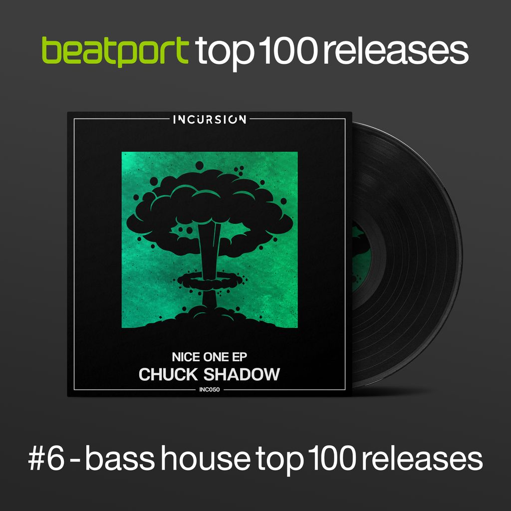 incursionrecs's tweet photo. .@Chuck_Shadow's 'Nice One' EP has not only hit No. 6 on Beatport's Top 100 Bass House releases but it has also just entered the Global Top 100 releases at No. 96! Have you copped the EP yet? 🔥 

https://t.co/UVcIFFETjl #chuckshadow #niceone #basshouse https://t.co/A6Yg4AAK5w