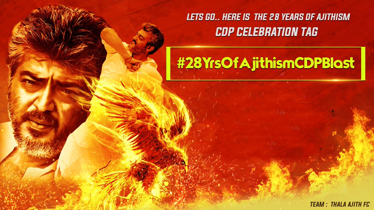 ThalaAjith_FC's tweet photo. Our Second Much Awaited Day Arrived Here in Twitter😊 One of the BEST and UNFORGETTABLE Day in THALA AJITH Sir Life

Mechanic Turning Into MASS Hero 💖 

THALA AJITH Entered Cinema Day - AUG3..,#Valimai 🎉

Here's The Special Tag For CDP Release..!🥳

👉🏻 #28YrsOfAjithismCDPBlast https://t.co/MN0LPDdWuc