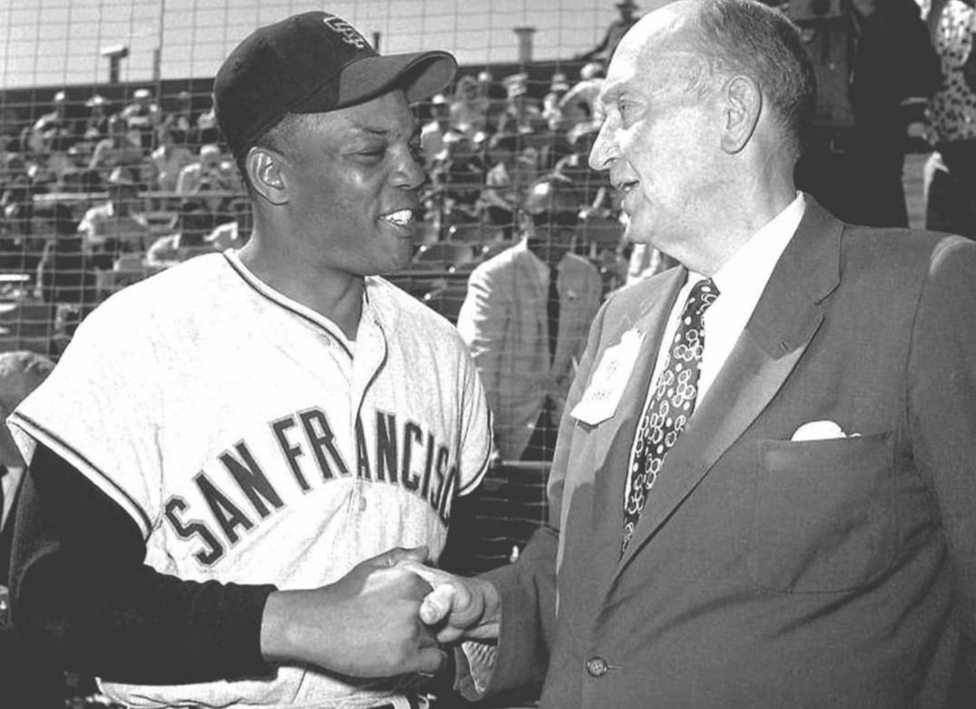 Saw this again on Facebook this morning and had  to reshare. Mays was Ty Cobb's favorite player!!! Goes against the Stump narrative a tiny bit🤔. The <a href="/tycobbmuseum/">Ty Cobb Museum</a> would love to see more pictures like this shared🙏 . 
#BaseBall #sports #tycobb #tigers #giants