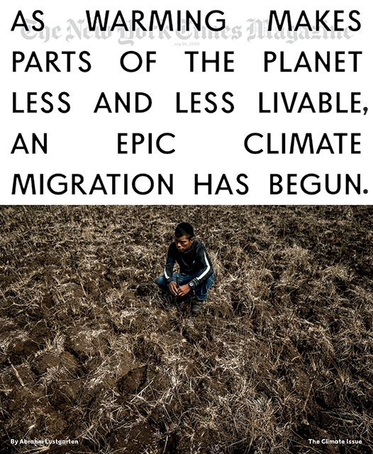 5/x This week's  @NYTmag is focused on  #ClimateChange Check out this thread. We'll talk about it on  @Sree's Sunday  #NYTReadalong.Go behind the cover:  https://www.nytimes.com/2020/07/24/magazine/behind-the-cover-climate-migration.htmlcc:  @jakesilverstein  @ryan_kathy  @GailBichler  https://twitter.com/NYTmag/status/1286300946906198018