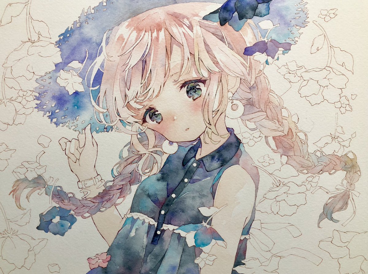 優子鈴 ゆこりん 透明水彩 Twitter वर かわいい 水彩イラスト