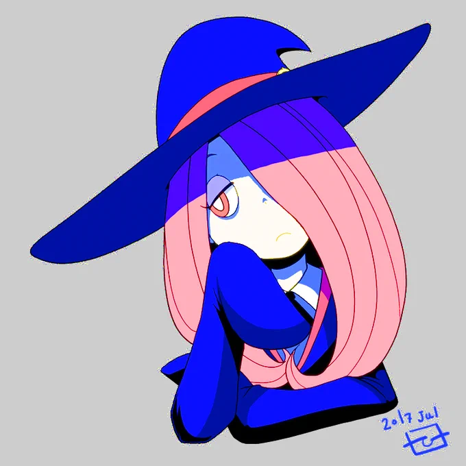 #絵を彩度100にすると超派手 目が 