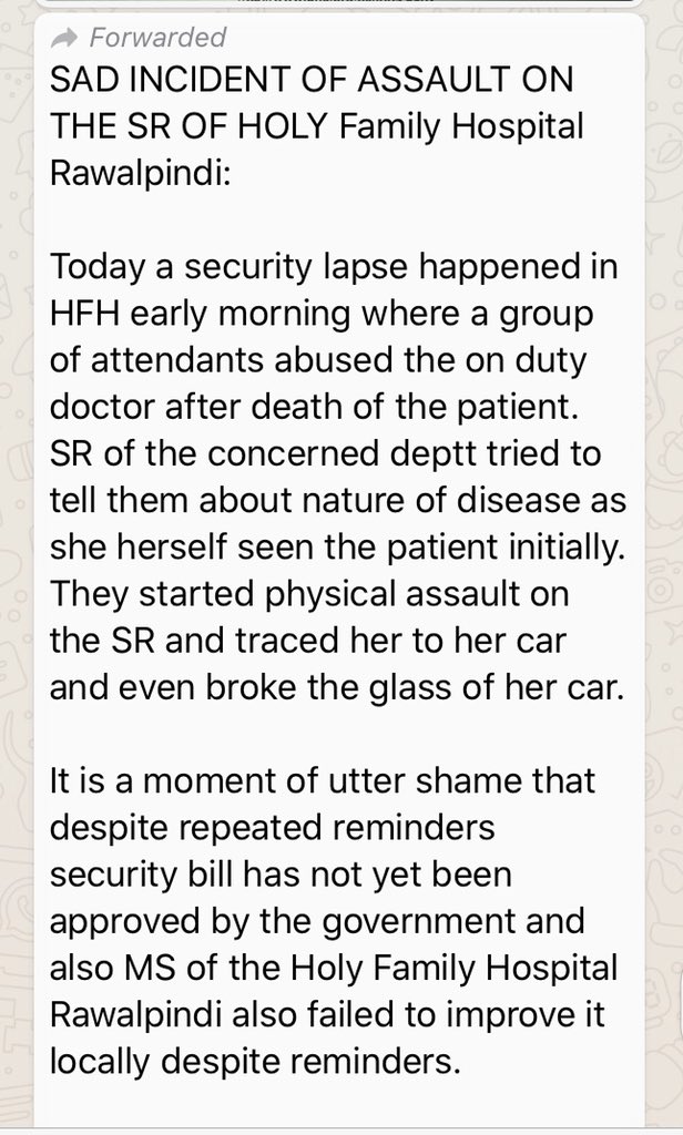 VoiceOfDoctors's tweet photo. Another incident of violence against healthcare professionals, still govt is reluctant to pass security bill which is pending for two years.
#Security4Doctors https://t.co/XeA2G1IyTU