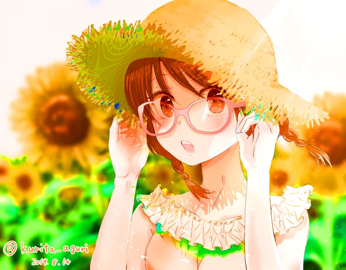 #絵を彩度100にすると超派手 