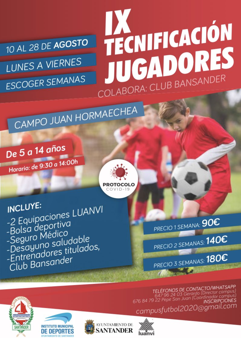 CampusBansander's tweet photo. Hemos estado muy presente durante todos meses, ahora queremos desarrollar estas actividades con un protocolo marcado por nuestra dirección. Durante la semana iremos presentando las novedades. campusfutbol@gmail.com #campusfutbol2020 #tecnificación2020 #porteros #Agosto2020 https://t.co/bGpatWbFq9