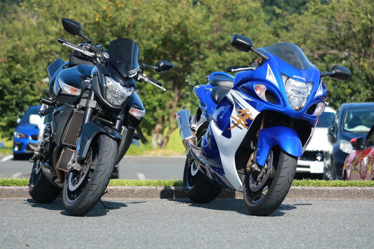 Teeeeen_lgm's tweet photo. 菌王と隼
#B_KING
#GSX1300R https://t.co/bV1E0JnYFp