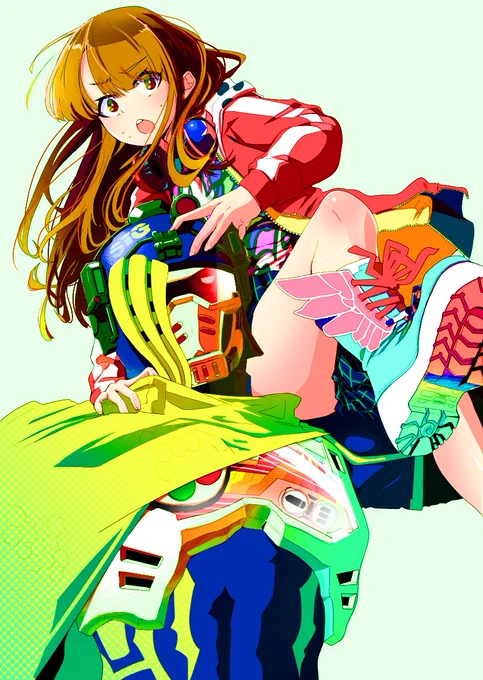 #絵を彩度100にすると超派手 

元々彩度の低い絵でやると劇的に変わるよ!つまりはデンゾビ絵ある人はレッツトライ!目に悪そう! 
