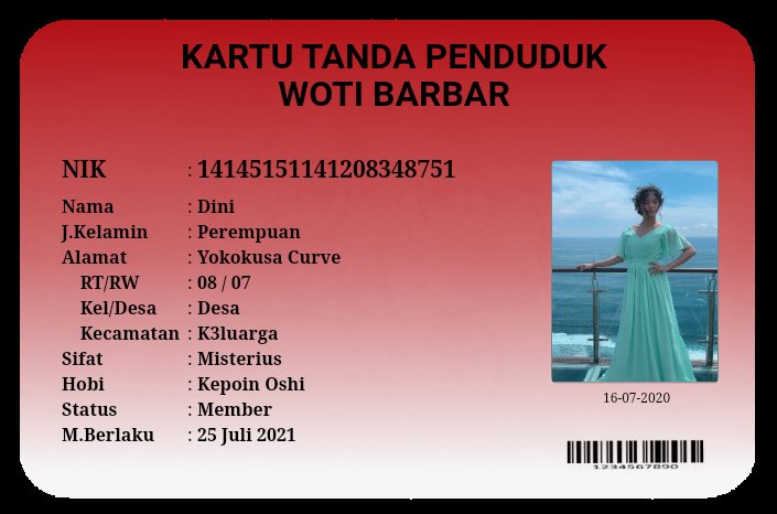 diniiii___'s tweet photo. @wotibarbar makasih min, punya 2 ktp https://t.co/C6VKm54PLY