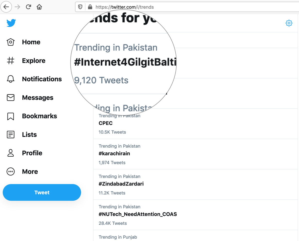 darabaig's tweet photo. Top trending... #Internet4GilgitBaltistan https://t.co/9baXfUa35b