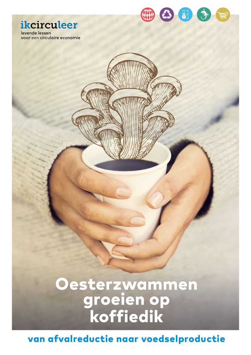 ikcirculeer's tweet photo. Leuk! Lesbrief over #oesterzwammen kweken op koffiedik krijgt een nieuwe variant met @FryslanFungies als praktijkverhaal ism @NordwinCollege #biobased #circulareconomy Met dank aan @ContentKeuken voor maatwerk. https://t.co/Bjx8RPrqaf