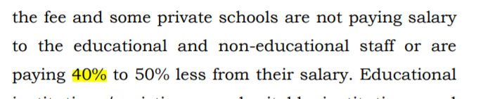 mgchoksi's tweet photo. According to Gujarat Govt the schools have not done full salaries - as the order says only 50% salaries are done. What they do not know is that  even when 25% of fees were received schools have done 50% salaries. (My schools have done 100% for all months) #saveourschools https://t.co/2CrXhKg1iw