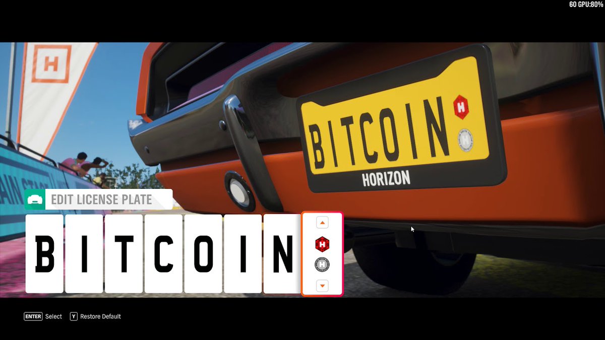 I just found out that Forza Horizon 4 blocks you from using the word #Bitcoin on your license plate. It's ridiculous because you can buy the very same game from the Microsoft Store with Bitcoin.

youtube.com/watch?v=Ldpbmj…
