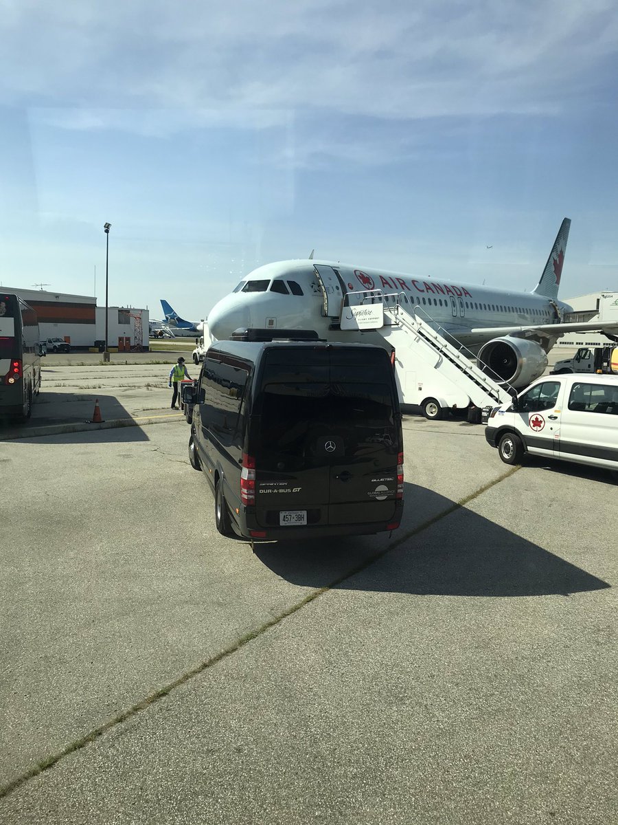 StangmanAT's tweet photo. The @CanadiensMTL have landed!  And so begins our journey...#GoHabsGo #StaySafeStayHealthy https://t.co/AUei3BlSc1