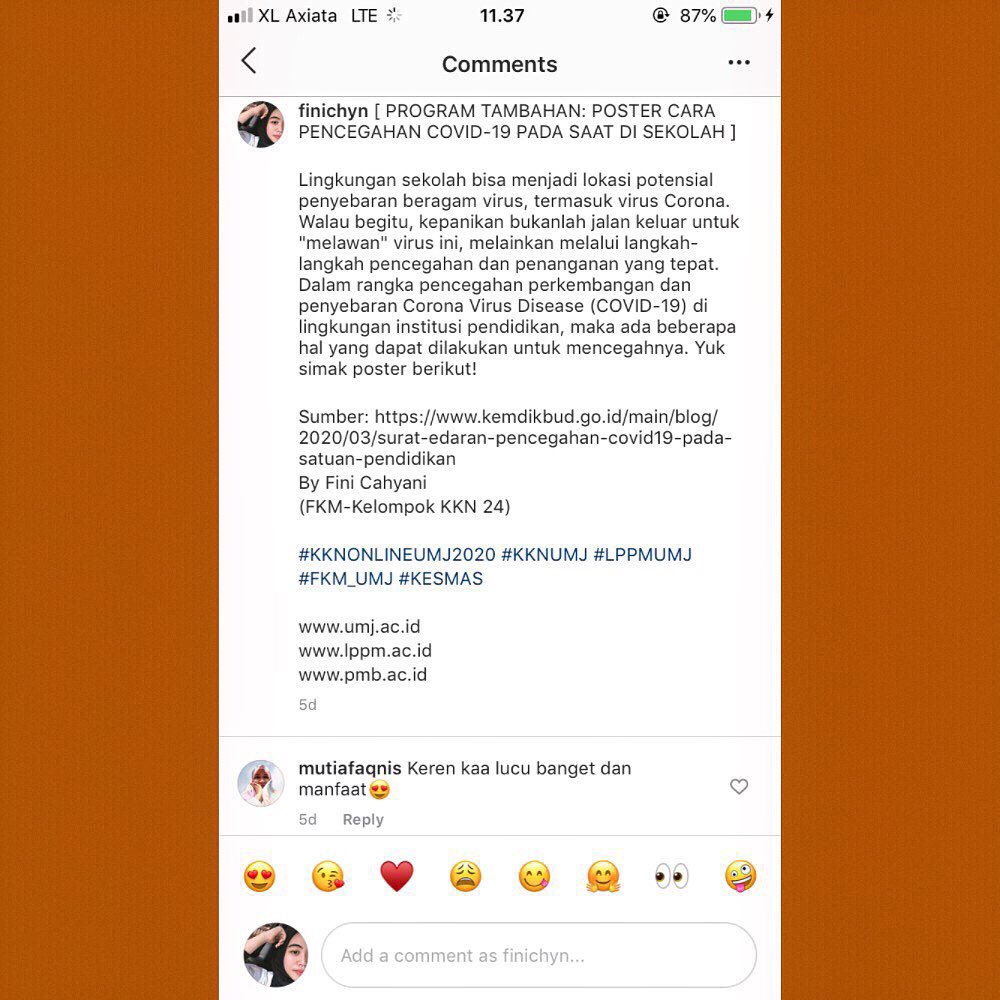 KUmj24's tweet photo. Berikut hasil testimoni dari pelaksanaan tahap #r3alisASI :

#kknonlineumj2020 #kknonlineumj #kknumj #lppmumj #pmbumj #fkmumj #kesmas https://t.co/ADmgOCQnz2