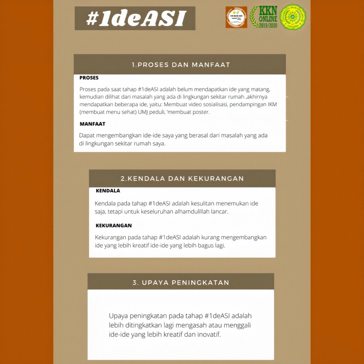KUmj24's tweet photo. Tahap dari keempat dari 5-ASI merupakan #ev4luASI, Saya Fini Cahyani 2017710090 akan memaparkan hasil #ev4luASI dari setiap tahapan dan program kegiatan yang saya lakukan, berikut hasil evaluasi dari tahap #1deASI, #kolabo2ASI dan #r3alisASI : https://t.co/e7C3H2YyGA