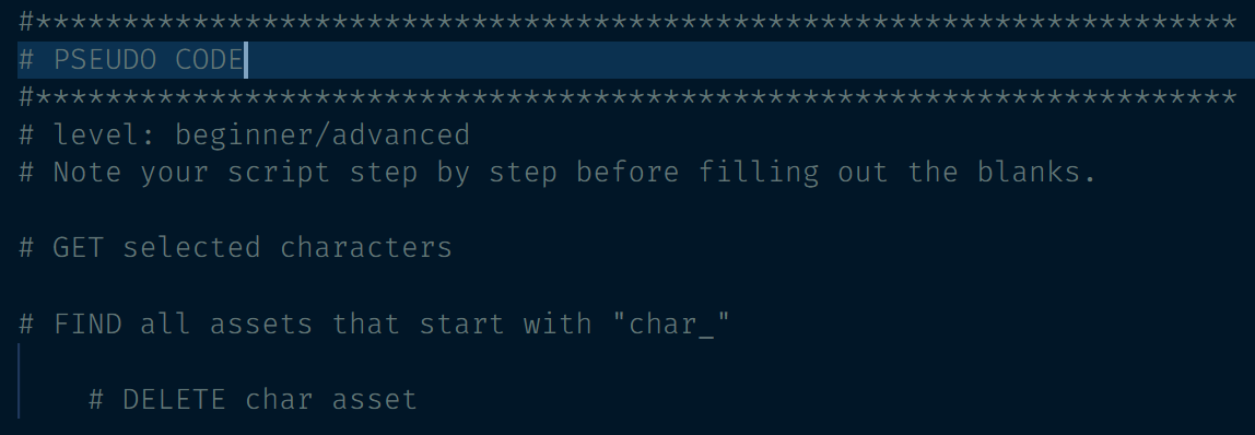 forknpipe's tweet photo. Break down your script into its simplest steps and write them down as short comments. Now add a Python line under each comment. [Pseudo Code]

#pythonprogramming #python #vfxartist #vfx #scripting #3dartist #CGI #programming #coding #pythonpost #unicode #pseudocode https://t.co/QA6qEqjqhs