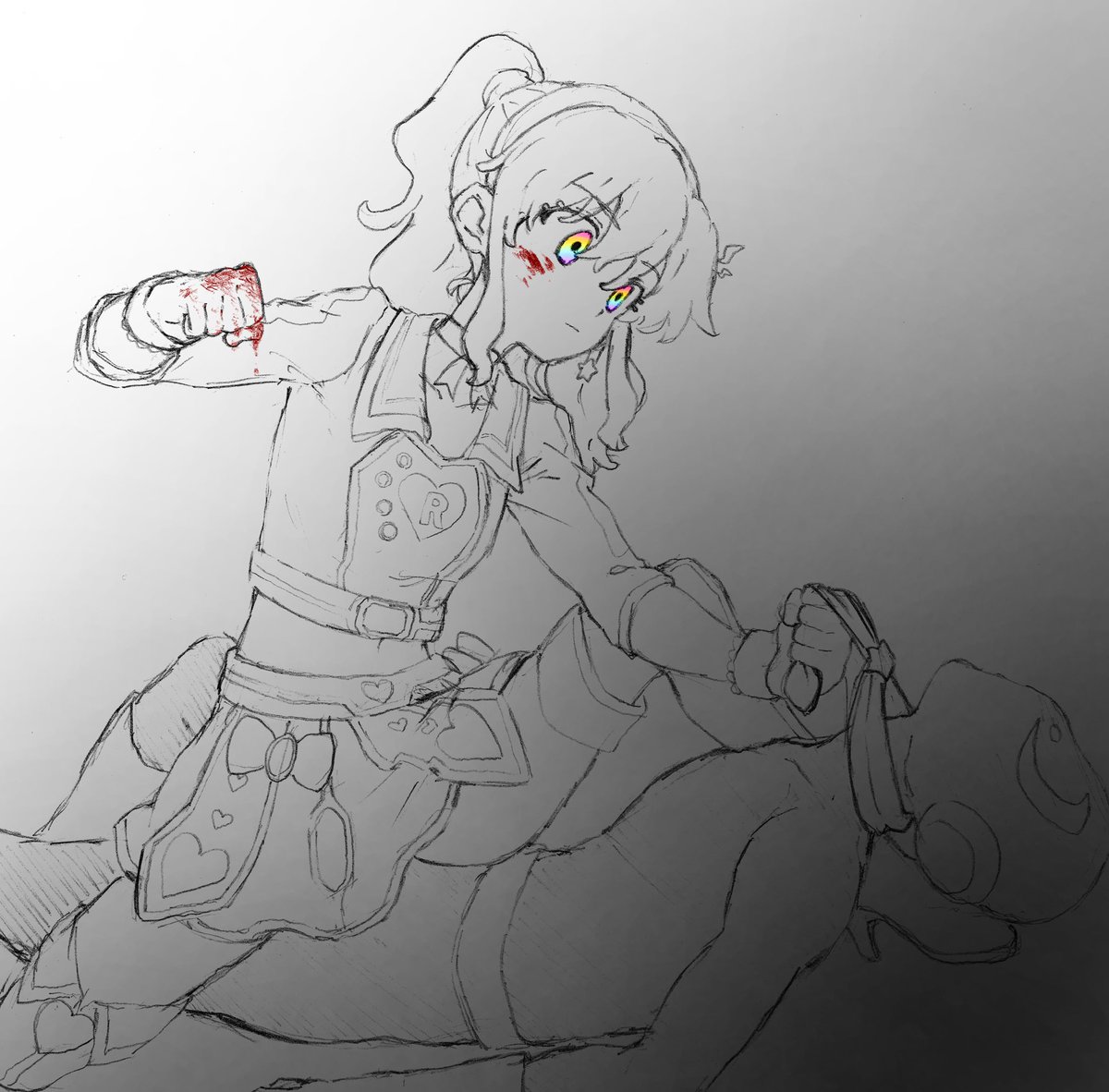 「#絵を彩度100にすると超派手 」|あむかすのイラスト