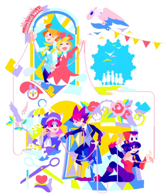 #絵を彩度100にすると超派手 グワッ!