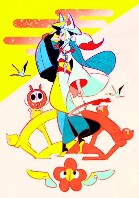 #絵を彩度100にすると超派手 グワッ!
