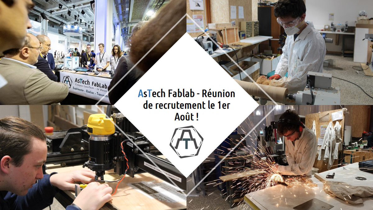 FablabAsTech's tweet photo. Le 1er août à 18h nous organisons une réunion d'information sur zoom, venez découvrir le fablab ! Nos projets, nos valeurs !

Participer à la réunion Zoom
https://t.co/WNLdln1DW8

ID de réunion : 715 7993 2520
Code secret : astech https://t.co/ndZqEhDF4a