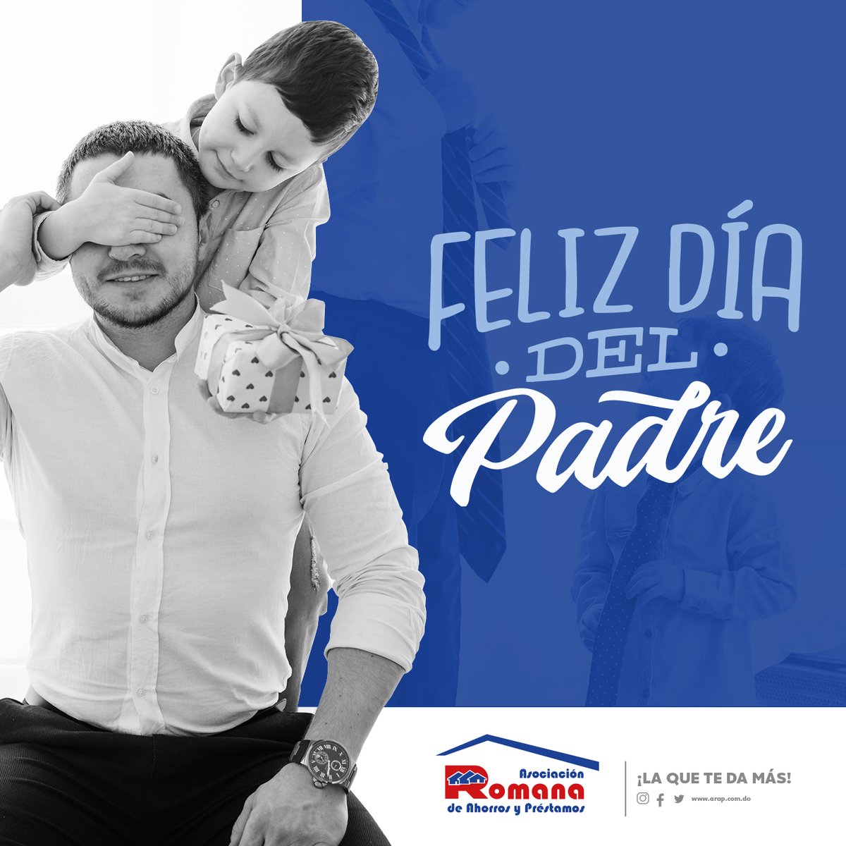 AsocRomana's tweet photo. ¡Feliz Día del padre!

A aquellos valientes hombres que cada día dan su mejor esfuerzo por hacer felices a sus familias.   #FathersDay #Felizdiadelpadre #AsociacionRomana https://t.co/FG4AG27nZO