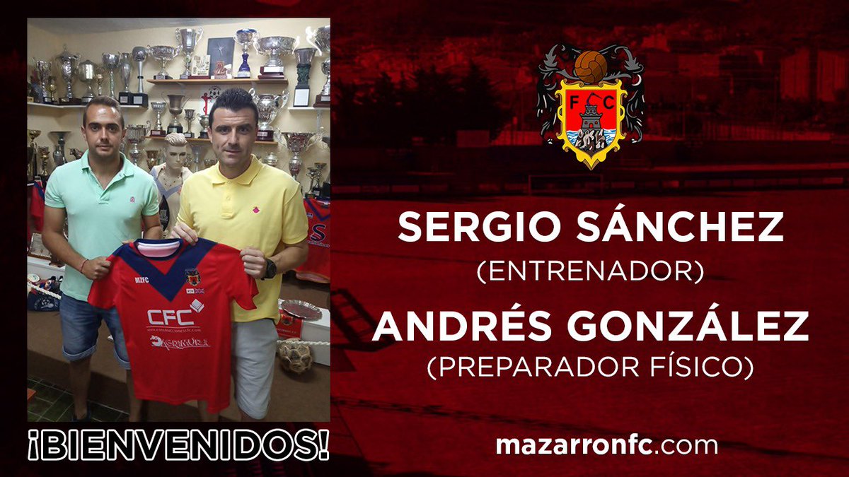 MazarronFC's tweet image. 🚨COMUNICADO OFICIAL|

@Sergio_sp10, entrenador, y Andrés González, preparador físico, liderarán al tomate mecánico en la 20/21. 

🔴 ¡Bienvenidos a vuestra nueva casa! 🔵

-&amp;gt; mazarronfc.com/comunicado-ser….