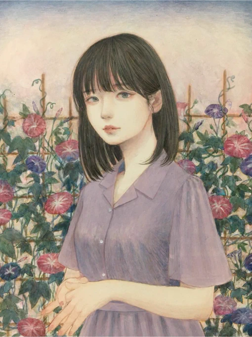 🌻お知らせ🌻
銀座MOGAに参加させて頂きます。
岩絵具で2点描きました!日本画作品の展示は東京では初です。
1st画集(出来たてホヤホヤ)、ポストカードもご用意しております。
お時間あればぜひお越しください〜!

7/27(月)〜8/1(土)(12:00〜19:00 最終日17:00まで)
会場:柴田悦子画廊 