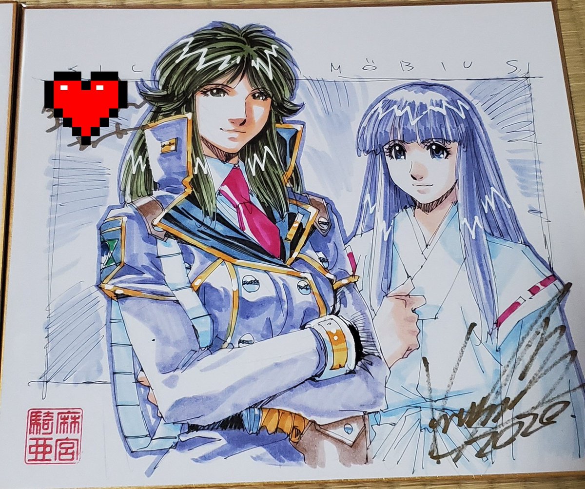 チキンウェイ 麻宮騎亜さんのコミッションも出来たてのホヤホヤだったので受け取ってきました 手渡し 以前にオーダーしたレビアに並べられる様にとのオーダに見事答えて頂きました ポーズからキャラクターの性格や内面性まで全て表現されてます 最高