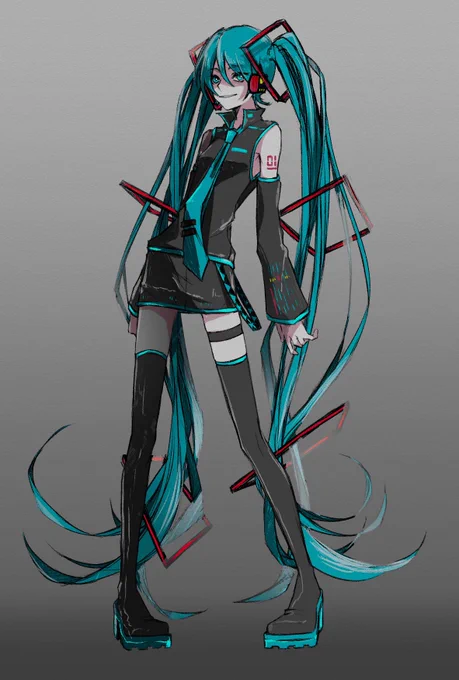 全然派手じゃない………………
 #絵を彩度100にすると超派手 