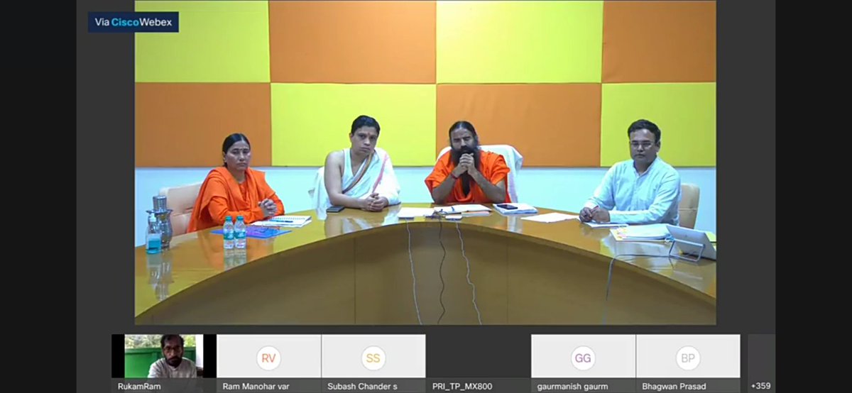 परम् पूज्य <a href="/yogrishiramdev/">स्वामी रामदेव</a> जी महाराज, पूज्य <a href="/Ach_Balkrishna/">Acharya Balkrishna</a> जी, परम् आदरणीय पूज्या <a href="/Sadhvi_Devpriya/">Dr. Sadhvi Devpriya</a> जी, परम् आदरणीय मुख्य केंद्रीय भाई <a href="/rakesh_bstpyp/">भारत</a> जी के पावन सानिध्य में उतर पूर्व भारत की Online बैठक...

#YuvaBharatBiharSouth 
<a href="/yuvabharatkp/">Yuva Bharat💎</a> <a href="/sunilswabhimani/">सुनील स्वाभिमानी (BST-BRS)</a> <a href="/ybbsp/">युवा भारत, बिहार दक्षिण (Official)</a>