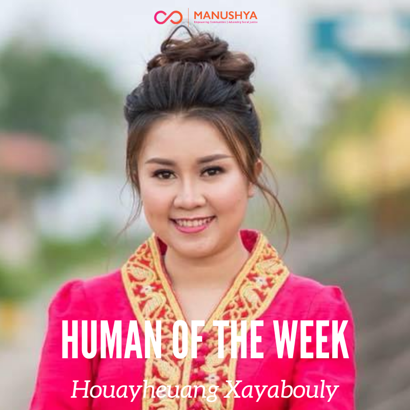 ManushyaFdn's tweet photo. #LAOSπ±π¦ #HumanoftheWeek :Houayheuang Xayabouly (Muay), a Lao #WHRD, who was unfairly jailed for fighting against corruption & adverse impact of businesses. @ManushyaFdn stands w/ Muay & will continue to support her & her family! Follow #FREEMUAY campaign: https://t.co/0hAiOJA7U9 https://t.co/UaXAjJOlFh