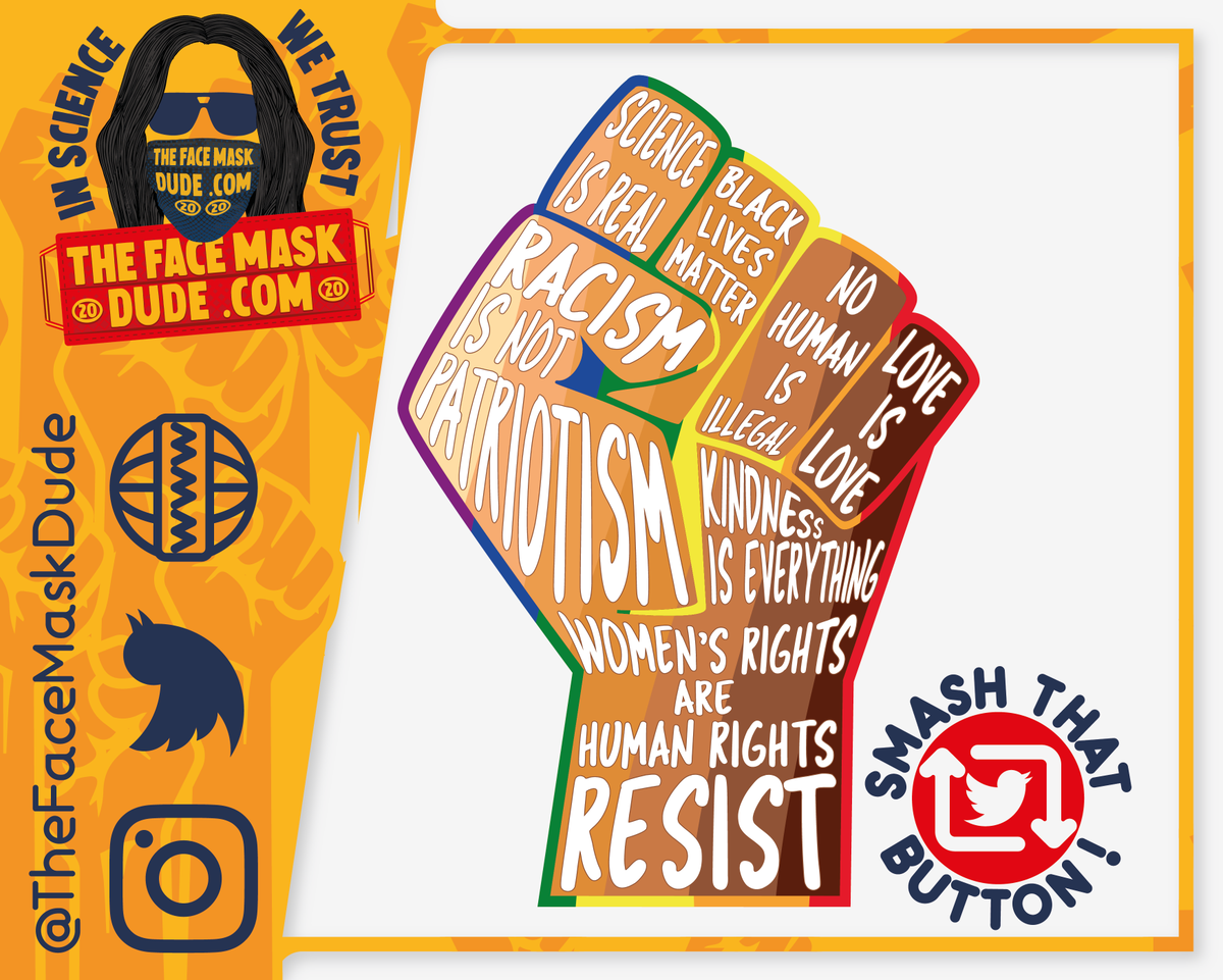 TheFaceMaskDude's tweet photo. @funder #ResistanceTaskForce let's get it trending! https://t.co/ngVNfH0SWA