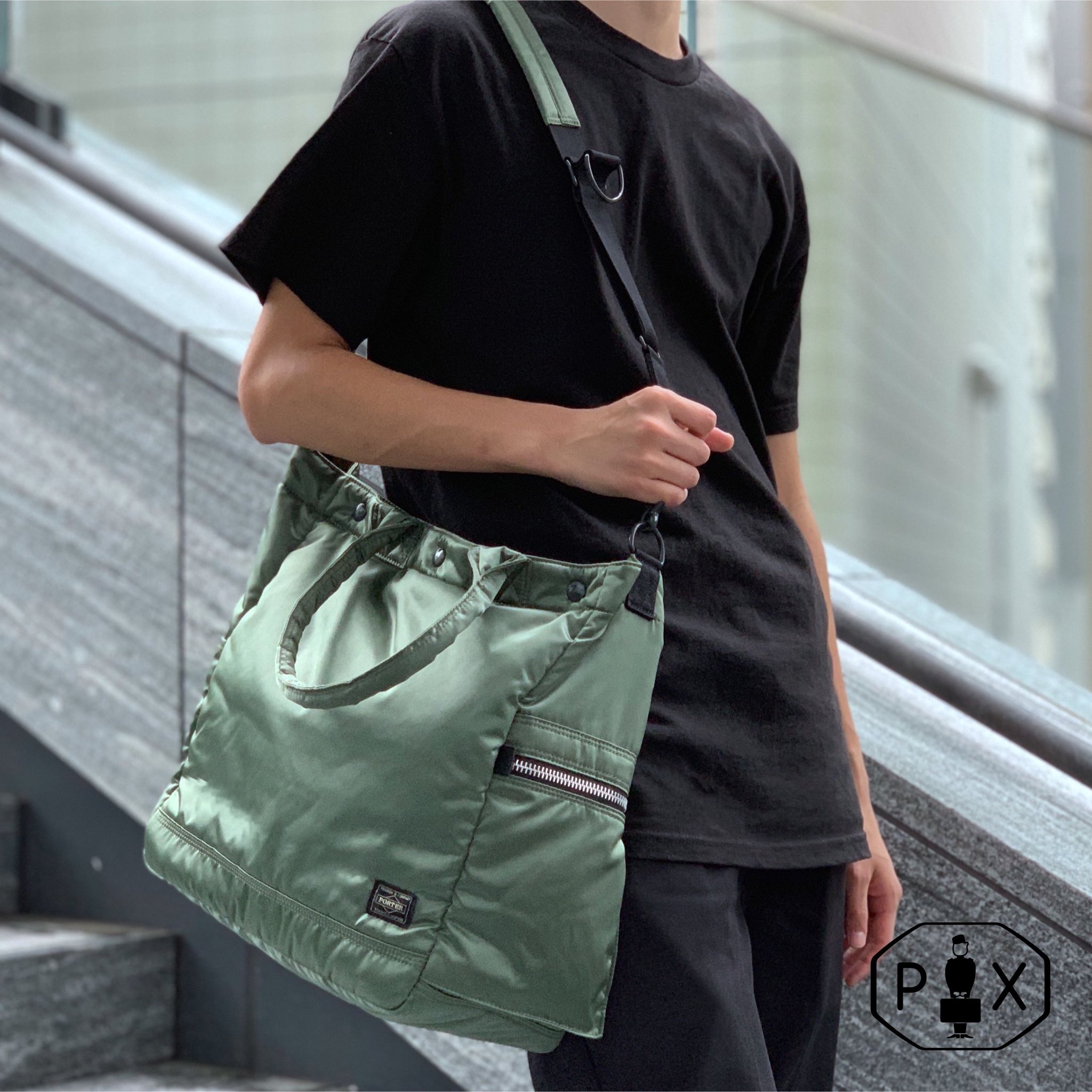YOSHIDA COMPANY PORTER EXCHANGE PX TANKER 2WAY TOTE Hand BAG YOSHIDA COMPANY PORTER EXCHANGE PX TANKER 2WAY TOTE Hand BAG