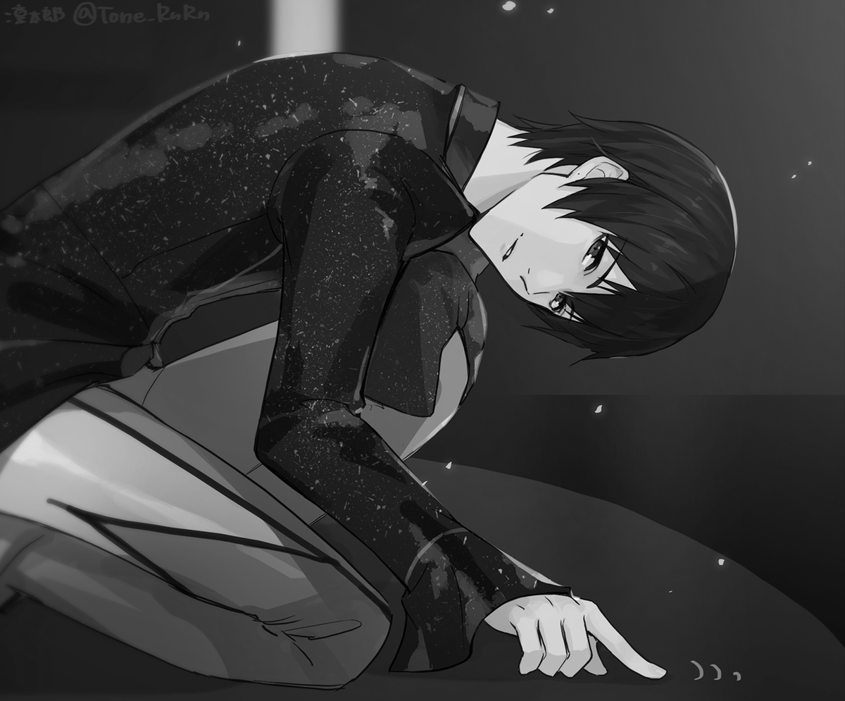 #絵をモノクロにするとかっこいい 