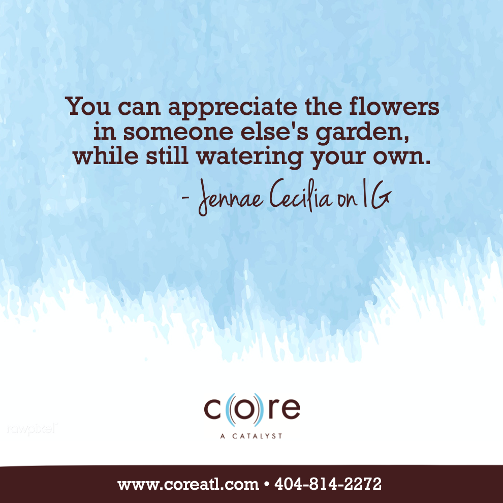 coreatlanta's tweet photo. Comparison may be the thief of joy but it's up to us to treat ourselves well. What's one thing you're doing this week just for you? #quote via @jennaececelia on IG https://t.co/B1agmCF7tg