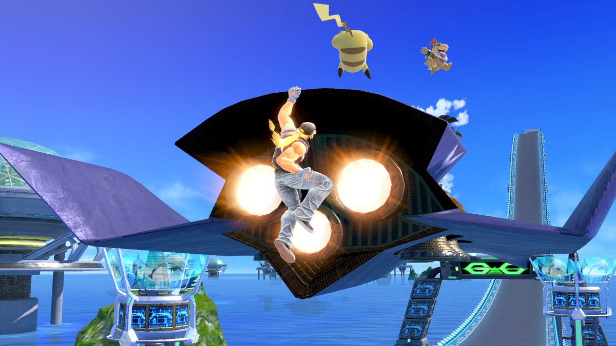 Cameron2Cameron's tweet photo. Terry hangs in the wrong places, Dog jumped over the moon & Greninja ignores TV #SmashSnaps #SmashBros #SmashBrosUltimate #NintendoSwitch https://t.co/xlIHF99Ody