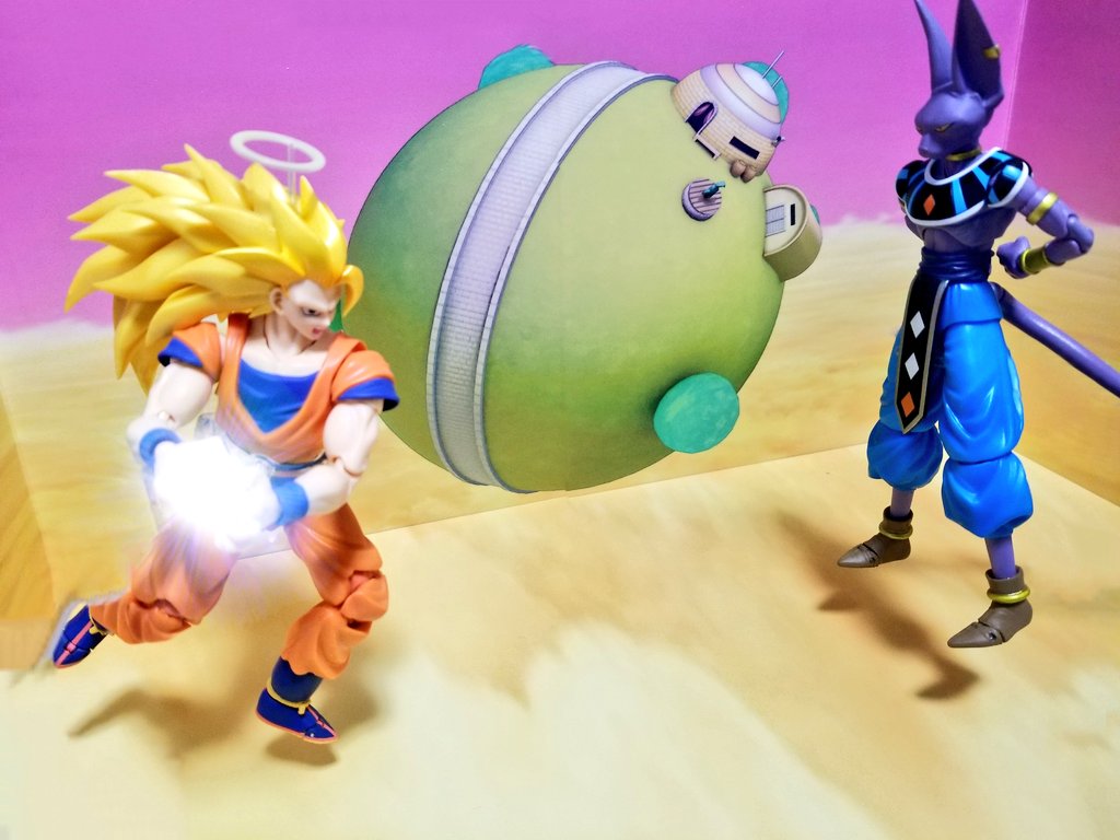 Dbz 夜のフィギュア撮影会 テーマ 星 界王星の戦い ドラゴンボール超 Shfiguarts フィギュアーツ 孫悟空 スーパーサイヤ人3 ビルス