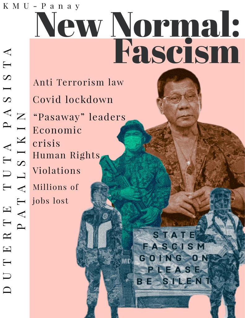 KMU_Panay's tweet photo. Duterte  and his inutile regime, is using COVID-19 again as an excuse to implement such anti-people measures, they try to justify it with a fake compassion for the people when all it ever is, is an attack against the constitutional and democratic rights of Filipinos. https://t.co/bzQ2ul0Nz9