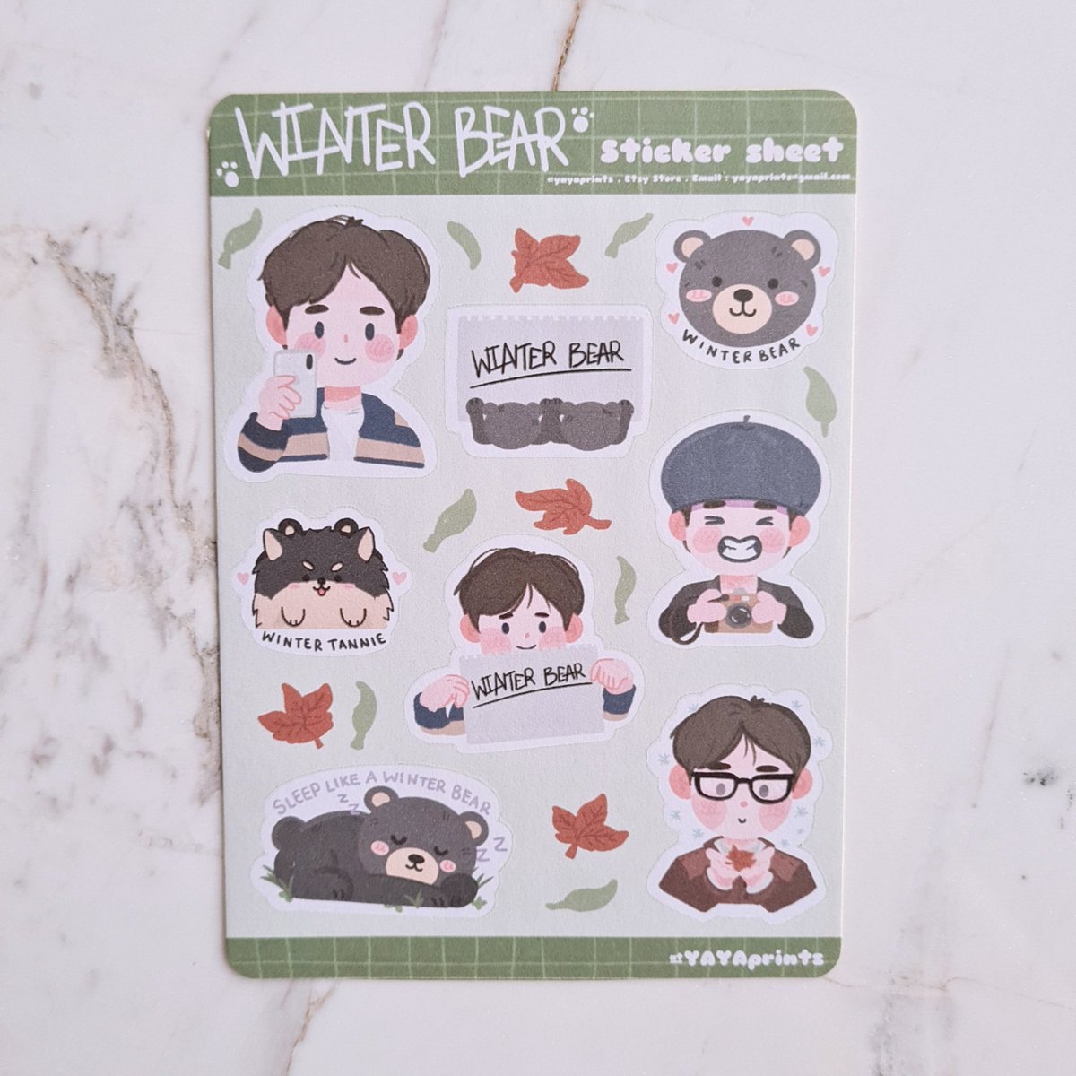YAprintz's tweet photo. Winter bear stickers! βπ»π³
β’
π Shop link in my bio π
β’
#etsyseller #etsyhandmade #etsystore #etsysellersofinstagram #etsyshop #winterbear #winterbearvbts #bts #taetae #taehyung #stationary #stickersheet #procreate #digitalillustration #digitalartist https://t.co/0igh6VGeYJ