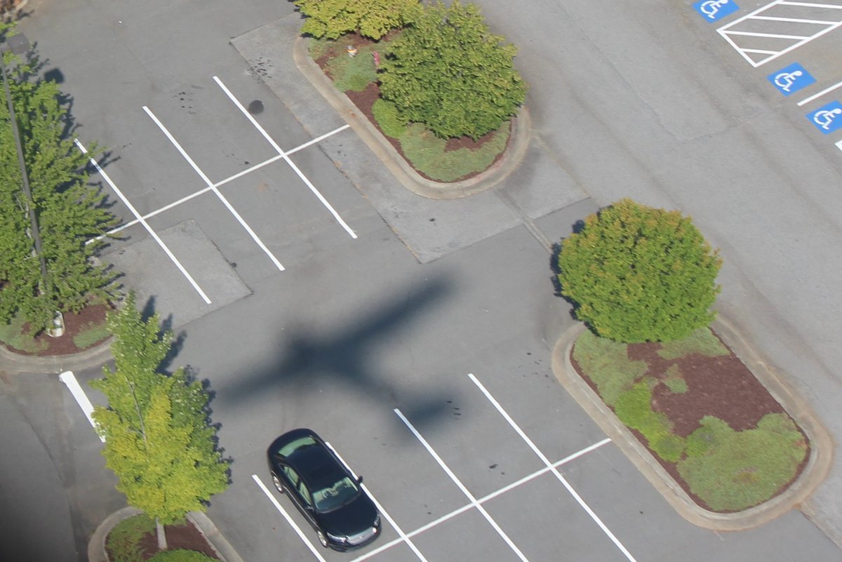 garyweissel's tweet photo. A little abstract for #SkyhawkSunday #Shadowchasing #ShadowSunday from a few yrs ago when I took my youngest on her first flight with me. She snapped this on short final. https://t.co/1tcdEao9e0