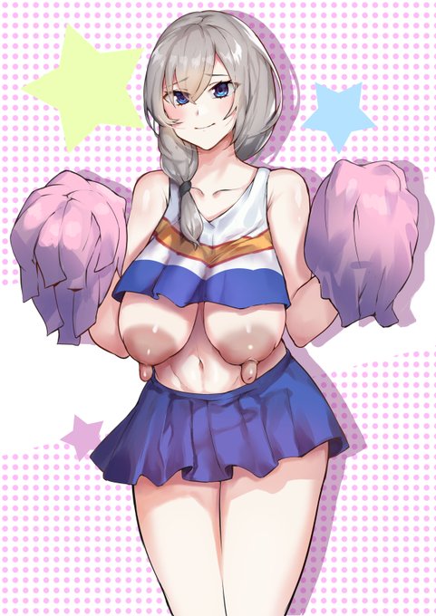 宇崎ちゃん等身大タペストリに多少の解釈を加えてイラストにしました 