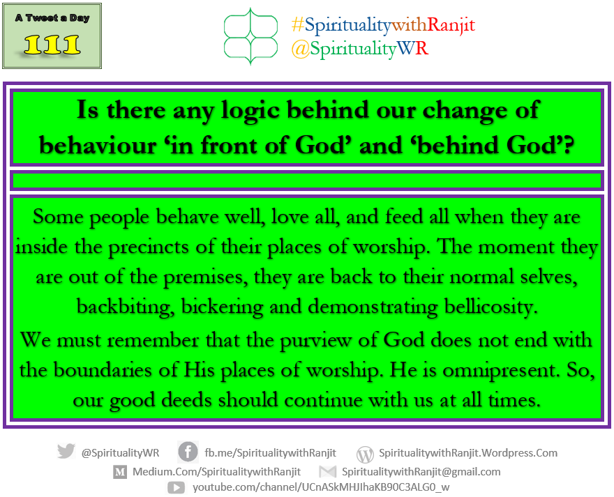 spiritualitywr's tweet photo. #SpiritualitywithRanjit 
#day111 
#Tweet111
#post111 https://t.co/RNAXpRg4cS