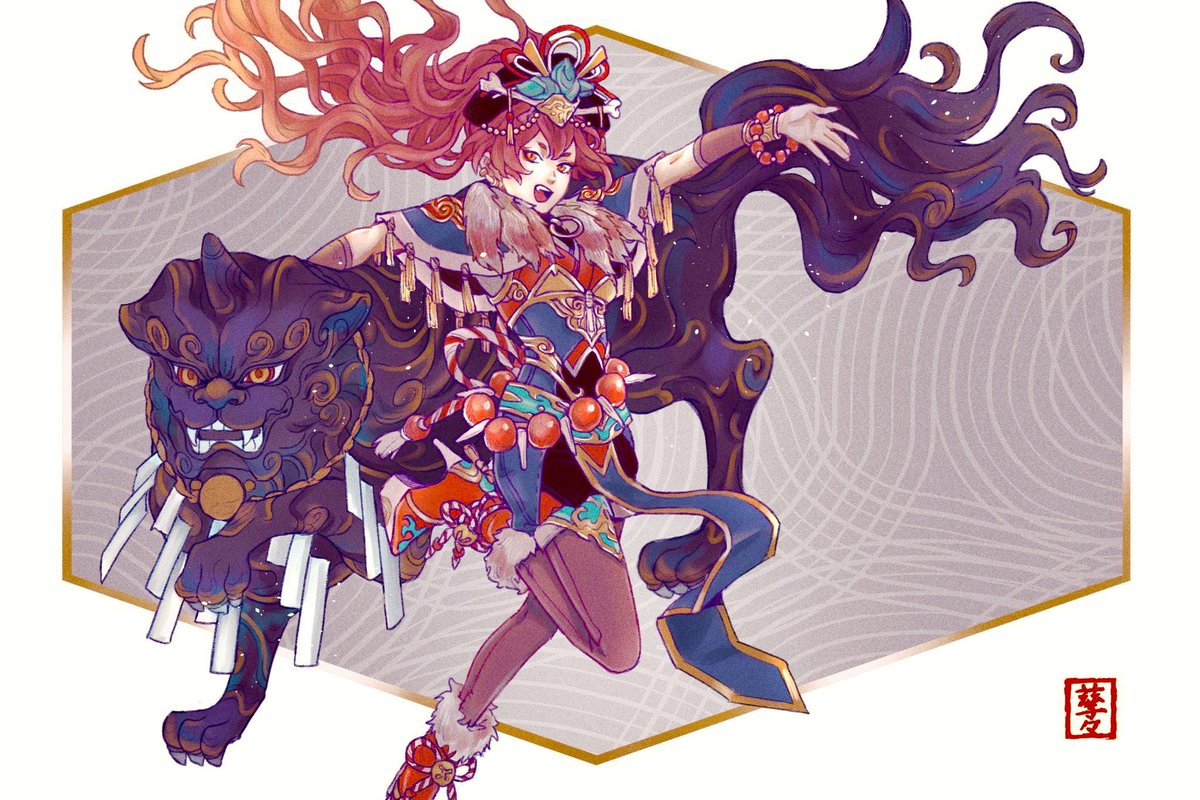「#絵を彩度100にすると超派手

自分の絵じゃないみたい…絶対使わない色になった」|孳々のイラスト