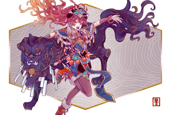 #絵を彩度100にすると超派手

自分の絵じゃないみたい…絶対使わない色になった…古い絵で参加 