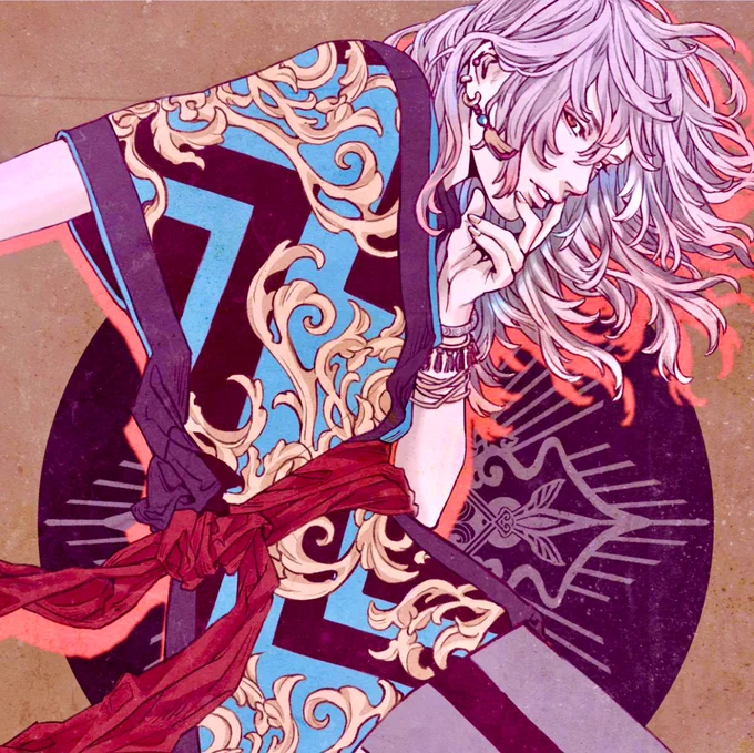 #絵を彩度100にすると超派手

自分の絵じゃないみたい…絶対使わない色になった…古い絵で参加 