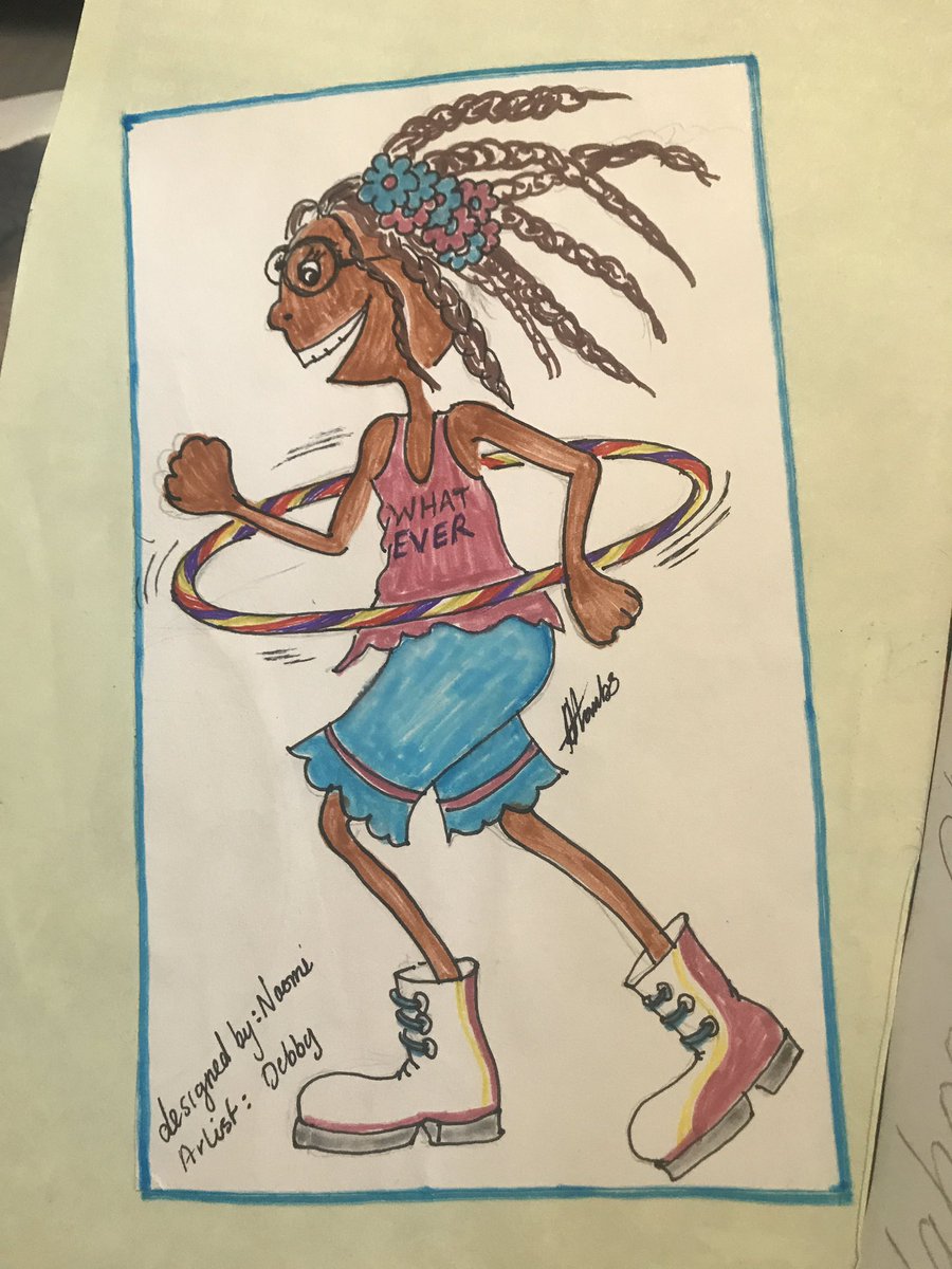 smileybutterfl2's tweet photo. @SimoneLineker  pic No1. Naomi’s cartoon character inspired me to creat others Pics  2-3-4 https://t.co/xrAyVyLrlN