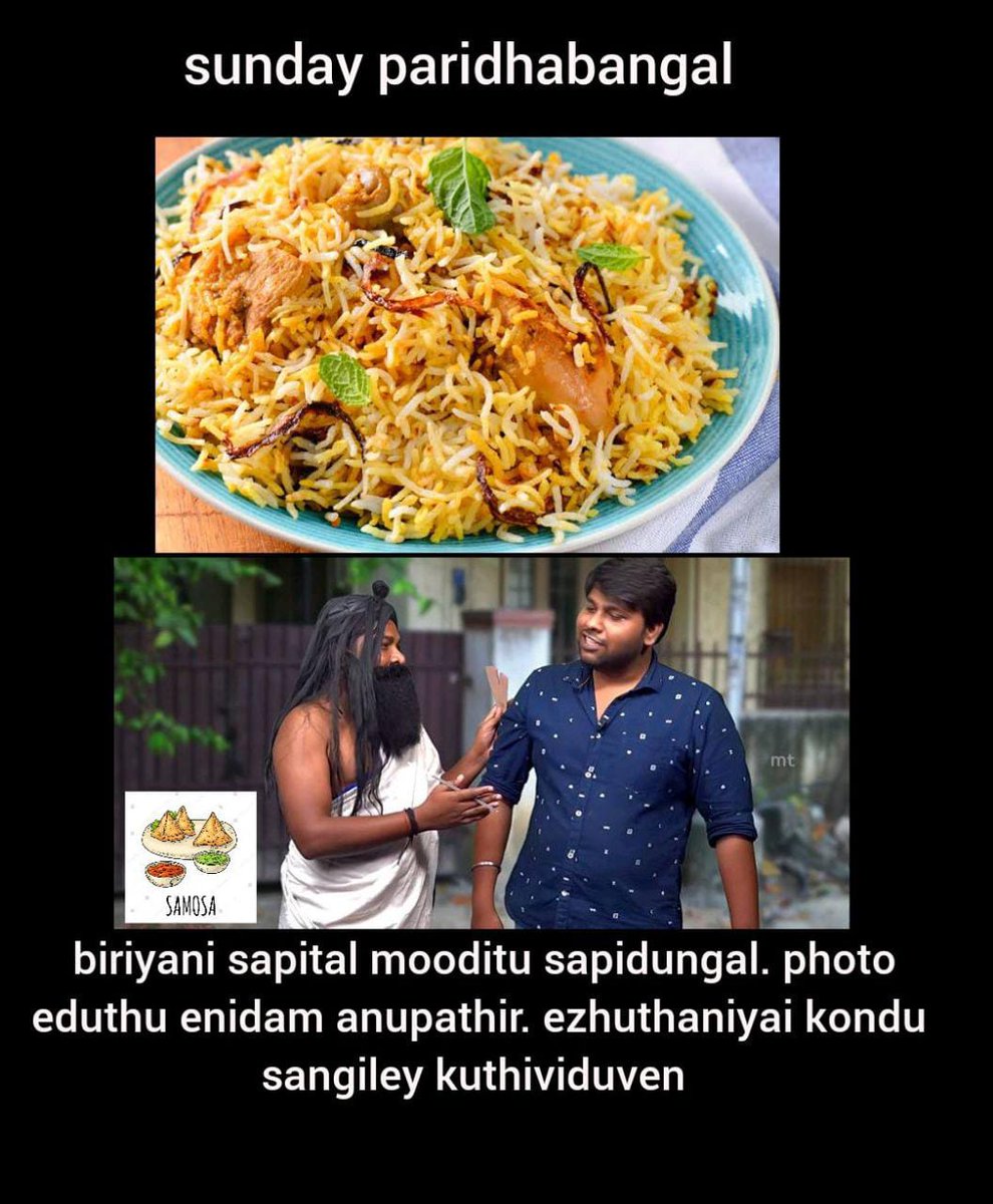MemesSamosa's tweet photo. soodana_samosa_memes
#morningvibes #sundayspecial #breakfasttime #upma #soodana_samosa_memes #sundayspecial #breakfasttime #soodana_samosa_memes
#videomemes  #fuun #chennai #coimbatore #madurai #crush #tamilmemes #funnyvid #comedyposts  #funnyvideo #funnystory #funnyclips https://t.co/P3qKa5thIh