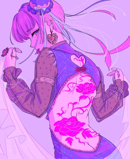 ❤️
#絵を彩度100にすると超派手 
