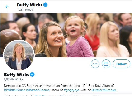 #23Buffy WicksDem. CA State AssemblywomanWicks & her spouse circulated remixed propaganda of Talib Kweli---particularly racial identity propaganda surrounding Sen Harris---and doctored tweets of  #ADOS activists, which sheds negativity towards Yvette Carnell & her movement.